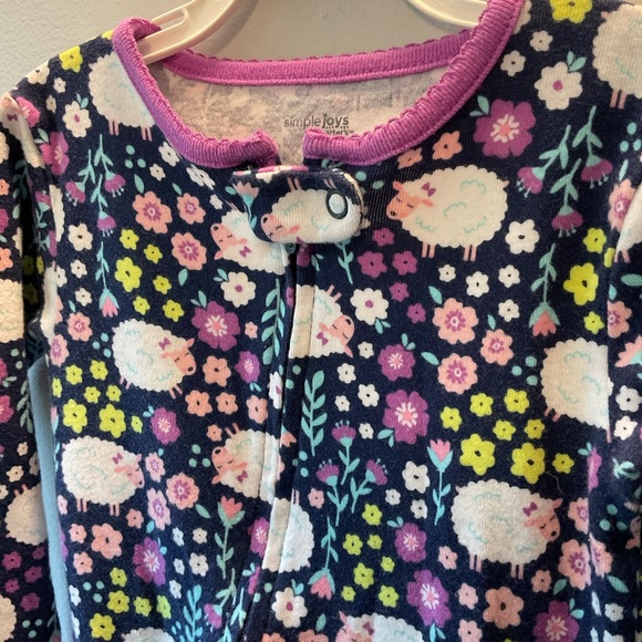 Simple Joys by Carter's Toddlers Snug-Fit Footed Cotton Pajamas, 3pk - Pink Cat - Picture 9 of 14